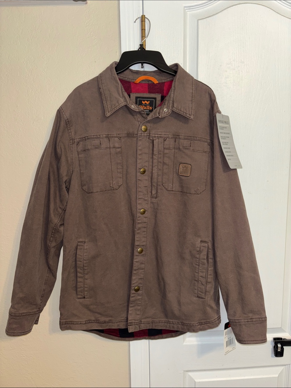 Walls Men's Brown Lightweight Shirt Jacket